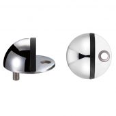 ZAS06CPS - Zoo Hardware Oval Floor Mounted Door Stop 40mm &lpar;Face Fix&rpar; Polished Stainless Steel