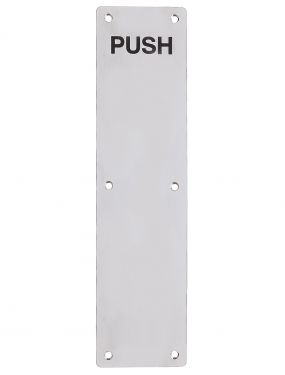 Click Here To Enlarge This Photo Of ZAS30RASS - Zoo Hardware Finger Plate with Radius Corners &lpar;Push&rpar; 75mm x 300mm Satin Stainless Steel
