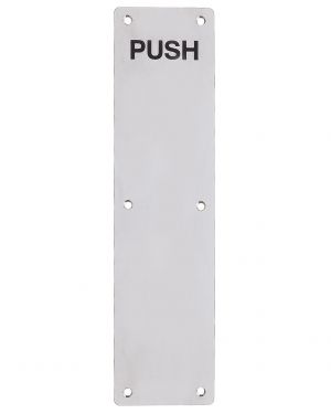 Click Here To Enlarge This Photo Of ZAS30RDSS - Zoo Hardware Finger Plate with Radius Corners &lpar;Push&rpar; 75mm x 650mm Satin Stainless Steel