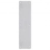 ZAS32RASS - Zoo Hardware Finger Plate with Radius Corners &lpar;Plain&rpar; 75mm x 300mm Satin Stainless Steel