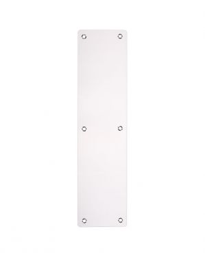 Click Here To Enlarge This Photo Of ZAS32RBPS - Zoo Hardware Finger Plate with Radius Corners &lpar;Plain&rpar; 75mm x 350mm - Polished Stainless Steel