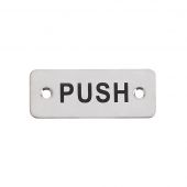ZAS33SS - Zoo Hardware Rectangular Push Sign &lpar;75 x 30mm&rpar; Satin Stainless Steel
