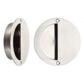 ZAS41SS - Zoo Hardware Half Moon Flush Pull &lpar;90mm dia&rpar; Satin Stainless Steel