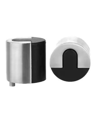 Click Here To Enlarge This Photo Of ZAS86SS - Zoo Hardware Large Round Floor Mounted Door Stop &lpar;40mm dia&rpar; Satin Stainless Steel