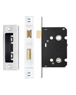 Click Here To Enlarge This Photo Of ZBC64PS - Zoo Hardware Contract Residential Bathroom Lock 64mm &lpar;45mm Backset&rpar; Polished Stainless