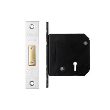 Click Here To Enlarge This Photo Of ZBSCD80SS - Zoo Hardware British Standard 5 Lever Deadlock - 80mm c&sol;w Esc - Chubb Retro Fit 3G114 Satin Stainless Steel