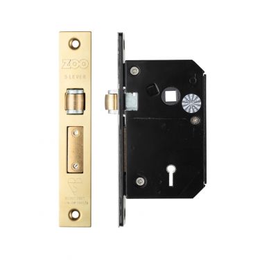 Click Here To Enlarge This Photo Of ZBSCS67PVD - Zoo Hardware British Standard 5 Lever Roller Sashlock - 67mm &lpar;40mm Backset&rpar; Chubb Retro Fit 3K74 - Polished Brass