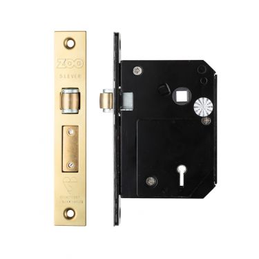 Click Here To Enlarge This Photo Of ZBSCS80PVD - Zoo Hardware British Standard 5 Lever Roller Sashlock - 80mm &lpar;53mm Backset&rpar; Chubb Retro Fit 3K74 - Polished Brass