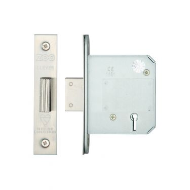 Click Here To Enlarge This Photo Of ZBSD76SS - Zoo Hardware British Standard 5 Lever Deadlock 76mm &lpar;57mm Backset&rpar; Satin Stainless Steel