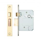 ZBSS76PVD - Zoo Hardware British Standard 5 Lever Sashlock 76mm &lpar;57mm Backset&rpar; Polished Brass