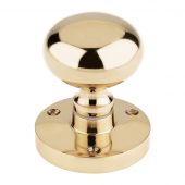 ZCB35 - Zoo Hardware Mushroom Mortice Knobs &lpar;Sprung&rpar; 61&period;5mm Rose dia&period; Polished Brass