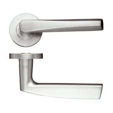Click Here To Enlarge This Photo Of ZCS170SS - Zoo Hardware Lever on Round Rose &lpar;Grade 304&rpar; Satin Stainless Steel