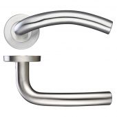 ZCS2040SS - Zoo Hardware 19mm Arched Lever on Round Rose &lpar;Grade 201&rpar; Satin Stainless Steel