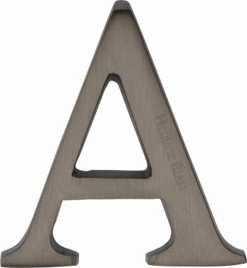Click Here To Enlarge This Photo Of C1565 2 A-MB Heritage Brass Alphabet A Pin Fix 51mm &lpar;2"&rpar; Matt Bronze Finish