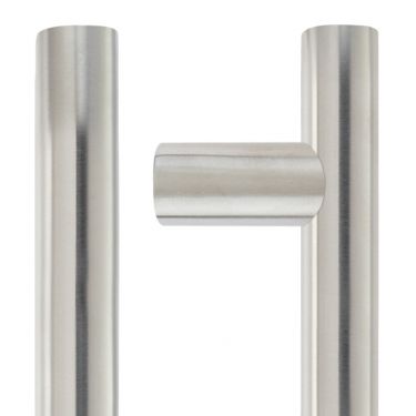Click Here To Enlarge This Photo Of ZCS2G600ES - Zoo Hardware 600mm o&sol;a x 400mm c&sol;c x 30mm dia T-Bar Guardsman Pull Handle &lpar;Grade 201&rpar; Satin Stainless Steel