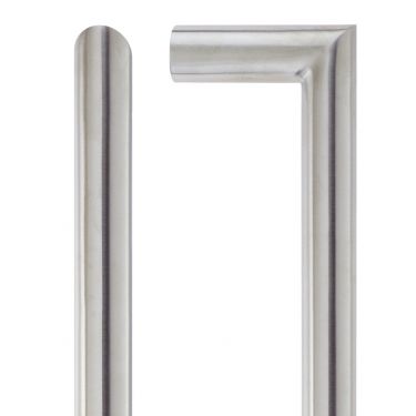 Click Here To Enlarge This Photo Of ZCS2M600BS - Zoo Hardware 600mm x 19mm Mitred Bolt Through Pull Handle &lpar;Grade 201&rpar; Satin Stainless Steel