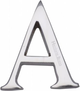 Click Here To Enlarge This Photo Of C1565 2 A-PC Heritage Brass Alphabet A Pin Fix 51mm &lpar;2"&rpar; Polished Chrome Finish