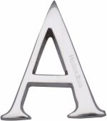 C1565 2 A-PC Heritage Brass Alphabet A Pin Fix 51mm &lpar;2"&rpar; Polished Chrome Finish