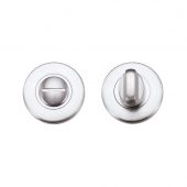 ZCZ004SC Zoo Hardware Stanza Turn and Release &lpar;52mm dia&rpar; Satin Chrome &lpar;Contract Range&rpar;