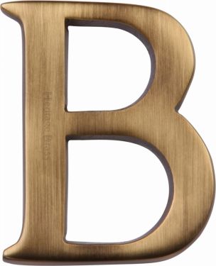 Click Here To Enlarge This Photo Of C1565 2 B-AT Heritage Brass Alphabet B Pin Fix 51mm &lpar;2"&rpar; Antique Brass Finish