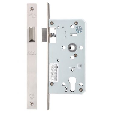 Click Here To Enlarge This Photo Of ZDL0055LSS - Zoo Hardware Din Latch - 55mm Backset &lpar;Square&rpar; Satin Stainless Steel