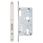 ZDL0055RSS - Zoo Hardware Din Euro Profile Deadlock - 55mm Backset &lpar;Radius&rpar; Satin Stainless Steel