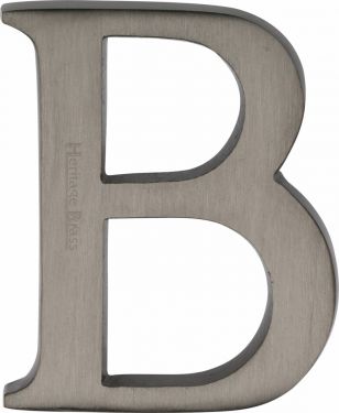 Click Here To Enlarge This Photo Of C1565 2 B-MB Heritage Brass Alphabet B Pin Fix 51mm &lpar;2"&rpar; Matt Bronze Finish