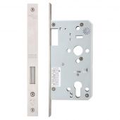 ZDL0060SS - Zoo Hardware Din Euro Profile Deadlock - 60mm Backset &lpar;Square&rpar; Satin Stainless Steel