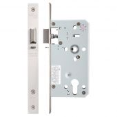 ZDL7255NLSS - Zoo Hardware Din Night Latch Case - 72mm c&sol;c - Backset 55mm &lpar;Square&rpar; Satin Stainless Steel