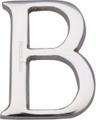 C1565 2 B-PC Heritage Brass Alphabet B Pin Fix 51mm &lpar;2"&rpar; Polished Chrome Finish