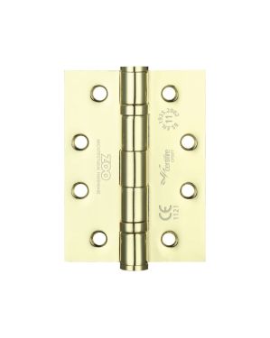 Click Here To Enlarge This Photo Of ZHS43EB - Zoo Hardware Grade 11 CE Fire Rated Ball Bearing Hinges &lpar;Square&rpar; 102 x 76 x 3mm Electro Brass