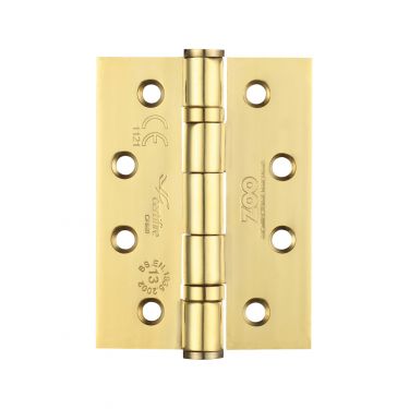 Click Here To Enlarge This Photo Of ZHSS243PVD3 - Zoo Hardware Grade 13 CE Fire Rated Ball Bearing Hinges &lpar;Square&rpar; 102 x 76 x 3mm PVD Stainless Brass &lpar;Pack of 3&rpar;