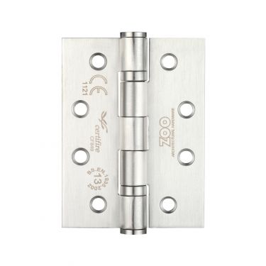 Click Here To Enlarge This Photo Of ZHSS243S - Zoo Hardware Grade 13 CE Fire Rated Ball Bearing Hinges &lpar;Square&rpar; 102 x 76 x 3mm Satin Stainless Steel