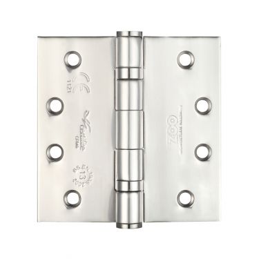 Click Here To Enlarge This Photo Of ZHSS244P - Zoo Hardware Grade 13 CE Fire Rated Ball Bearing Hinges &lpar;Square&rpar; 102 x 102 x 3mm Polished Stainless Steel
