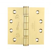 ZHSS244PVD - Zoo Hardware Grade 13 CE Fire Rated Ball Bearing Hinges &lpar;Square&rpar; 102 x 102 x 3mm PVD Stainless Brass