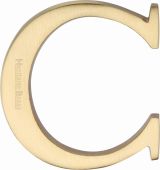 C1565 2 C-SB Heritage Brass Alphabet C Pin Fix 51mm &lpar;2"&rpar; Satin Brass Finish