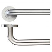 ZPS020SS - Zoo Hardware 19mm Radius Lever on Round Rose &lpar;Grade 304&rpar; Satin Stainless Steel