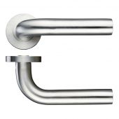 ZPS070SS - Zoo Hardware 22mm Radius Lever on Round Rose &lpar;Grade 304&rpar; Satin Stainless Steel