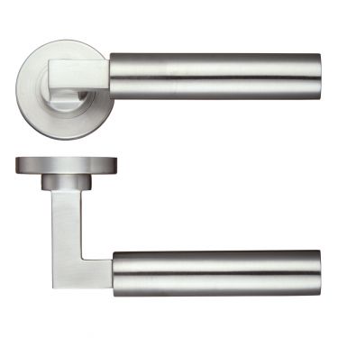 Click Here To Enlarge This Photo Of ZPS110SS - Zoo Hardware Orion Lever on Round Rose &lpar;Grade 304&rpar; Satin Stainless Steel