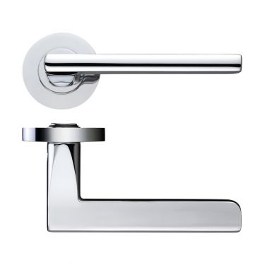 Click Here To Enlarge This Photo Of ZPZ070CP - Zoo Hardware Stanza 'Venice' Lever Handles on Round Screw on Rose - Polished Chrome &lpar;Designer Range&rpar;