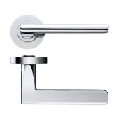 ZPZ070CP - Zoo Hardware Stanza 'Venice' Lever Handles on Round Screw on Rose - Polished Chrome &lpar;Designer Range&rpar;