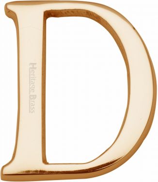 Click Here To Enlarge This Photo Of C1565 2 D-PB Heritage Brass Alphabet D Pin Fix 51mm &lpar;2"&rpar; Polished Brass Finish