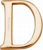 C1565 2 D-PB Heritage Brass Alphabet D Pin Fix 51mm &lpar;2"&rpar; Polished Brass Finish
