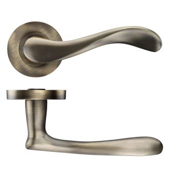Click Here To Enlarge This Photo Of ZPZ230FB - Zoo Hardware Stanza 'Asti' Lever Handles on Round Screw on Rose - Florentine Bronze &lpar;Designer Range&rpar;