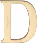 C1565 2 D-SB Heritage Brass Alphabet D Pin Fix 51mm &lpar;2"&rpar; Satin Brass Finish