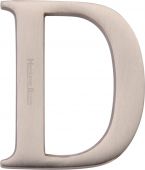C1565 2 D-SN Heritage Brass Alphabet D Pin Fix 51mm &lpar;2"&rpar; Satin Nickel Finish