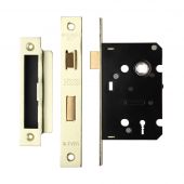 ZSC364PVD - Zoo Hardware 3 Lever Sashlock 64mm &lpar;45mm Backset&rpar; Polished Brass