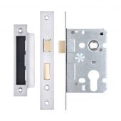 ZSC64EPPS - Zoo Hardware Euro Profile Sashlock 64mm &lpar;45mm Backset&rpar; Polished Stainless