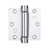 ZSHPCP - Zoo Hardware Single Action Spring Hinge Pack &lpar;Radius&rpar; - 89 x 87 x 2mm - Polished Chrome &lpar;Contains 2 Sprung and 1 Unsprung Hinge&rpar;