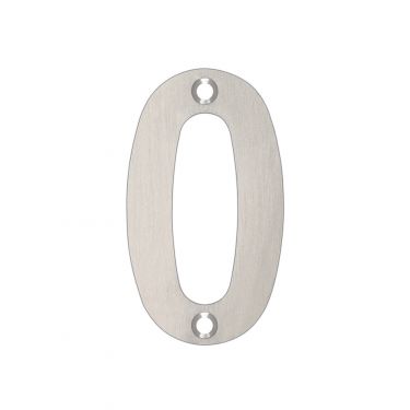 Click Here To Enlarge This Photo Of ZSN00ASS - Zoo Hardware Numeral &lpar;No 0&rpar; 75mm Satin Stainless Steel